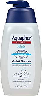 Aquaphor Baby Wash and Shampoo - Mild, Tear-free 2-in-1 Solution for Babys Sensitive Skin - 25.4 fl. oz. Pump