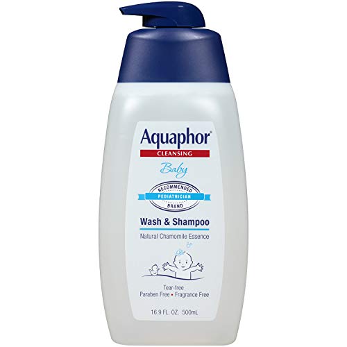 Aquaphor Baby Wash and Shampoo - Mild, Tear-free 2-in-1 Solution for Babys Sensitive Skin - 25.4 fl. oz. Pump