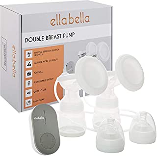 Electric Portable Breast Pump | Breast Pumps Electric | Hospital Strength Suction with 15 Levels | Double Electric Breast Pump | Quiet & Comfortable to Use | Portable | Powerful Rechargeable Battery