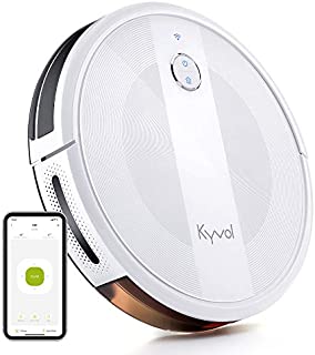 Kyvol Cybovac E20 Robot Vacuum Cleaner, 2000Pa Suction, 150 min Runtime, Boundary Strips Included, Quiet, Slim, Self-Charging, Works with Alexa, Ideal for Pet Hair, Carpets, Hard Floors (Pure White)