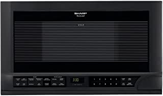 Sharp R-1210 1-1/2-Cubic-Foot 1100-Watt Over-the-Counter Microwave, Black