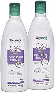 Himalaya Nourishing Baby Oil, Light & Non-Greasy for a Soothing Massage or Baby Bath, 6.76 oz, 2 Pack