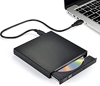 External CD DVD Drive, Blingco USB 2.0 Slim Protable External CD-RW Drive DVD-RW Burner Writer Player for Laptop Notebook PC Desktop Computer, Black