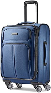 Samsonite Leverage LTE Softside Expandable Luggage with Spinner Wheels, Poseidon Blue, Carry-On 20-Inch