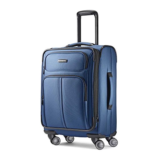 Samsonite Leverage LTE Softside Expandable Luggage with Spinner Wheels, Poseidon Blue, Carry-On 20-Inch