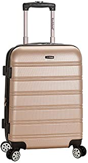 Rockland Melbourne Hardside Expandable Spinner Wheel Luggage, Champagne, Carry-On 20-Inch