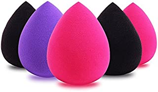 Flexible Makeup Blenders Foundation Essence Beauty Cosmetic Sponges Set for Concealer & Pressed Powder,latex free,Multi-Color,5PACK