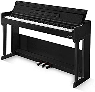 Donner DDP-90 88 Key Digital Piano Full Weighted Electric Keyboard for Beginner/Professional, Triple Pedals, USB/ MP3/ Headphone/Audio Output/MIDI, Electronic Piano for Kid/Adult at Home/Stage