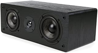 Micca MB42-C Center Channel Speaker with Dual 4-Inch Carbon Fiber Woofer and Silk Dome Tweeter (Black, Each)