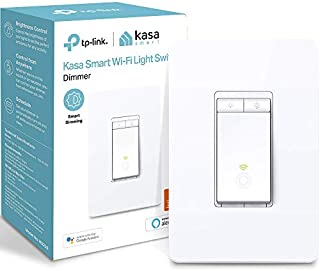 Kasa Smart HS220 Dimmer Switch by TP-Link, Single Pole, Needs Neutral Wire, Wi-Fi Light Switch for LED Lights, Works with Alexa and Google Assistant, UL Certified, 1-Pack