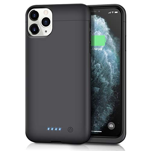 Battery Case for iPhone 11 Pro Max, Upgraded 6500mAh Portable Charging Case Protective Charger Case Extended Battery Pack for iPhone 11 Pro Max [6.5 inch]-Black