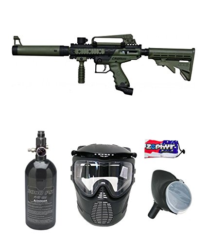 Maddog Tippmann Cronus Tactical Beginner HPA Paintball Gun Package - Black/Olive