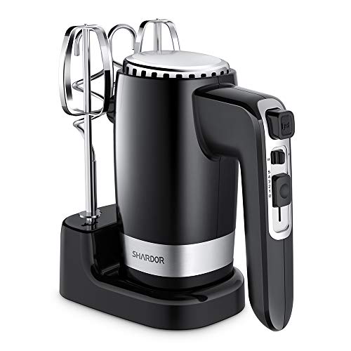 SHARDOR Hand Mixer Powerful 300W Ultra Power Electric Hand Mixer with Turbo for Whipping Mixing Cookies, Brownies, Cakes, Dough Batters