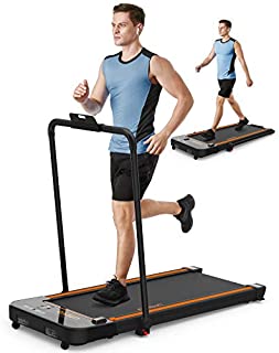 UREVO 2 in 1 Under Desk Treadmill, 2.5HP Folding Electric Treadmill Walking Jogging Machine for Home Office with Remote Control