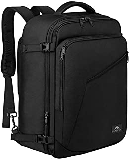 Matein Carry on Backpack, Extra Large Travel Backpack Expandable Airplane Approved Weekender Bag for Men and Women, Water Resistant Lightweight Daypack for Flight 40L, Black