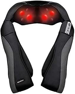 MaxKare Shiatsu Neck Shoulder Massager Electric Back Massage with Heat Kneading Massage for Shoulder, Legs, Use in Office and Home