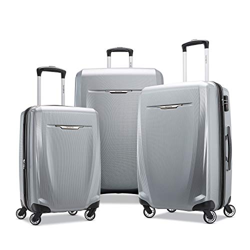 Samsonite Winfield 3 DLX Hardside Expandable Luggage with Spinners, Silver