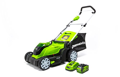 Greenworks G-MAX 40V 17 inch Brushed Mower with 4Ah Battery and Charger 2508302