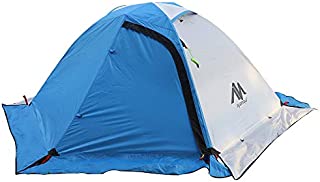 4 Season Backpacking Tent for 1-2 Person, AYAMAYA Winter Cold Weather Ultralight Double Layer Waterproof 2 Doors & 2 Top Vent Easy Setup 2 Man Camping Tents for Backpacker Hiking Fishing Bikepacking