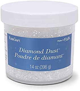 FloraCraft Diamond Dust Glitter 14 Ounce Clear Glass