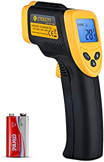 Etekcity Lasergrip 1080 Non-Contact Digital Laser Infrared Thermometer Temperature Gun -58~1022 (-50550), Yellow and Black