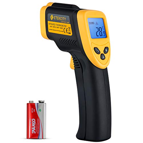 Etekcity Infrared Thermometer 1080 (Not for Human) Temperature Gun Non-Contact Digital Lasergrip -58~1022 (-50550), Yellow and Black