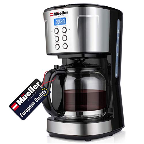 Mueller Ultra Coffee Maker, Programmable 12-Cup Machine, Multiple Brew Strength, Keep Warm