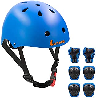 Lanova Toddler Helmet for 3-8 Years Kids Helmet Knee Elbow Pads Wrist Guards Adjustable Bike Skating Skateboard Helmet for Kids