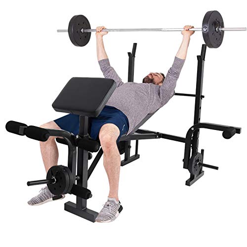 Olympic Weight Benches,750LBS Max Weight Capacity Adjustable Multifunctional Weight-lifting Bed Weight-lifting Machine Weight Benche Fitness Equipment for Home/Office/Gym,Shipping from USA