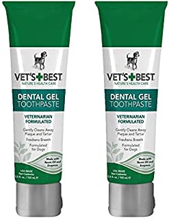 Vet's Best Enzymatic Dental Gel Toothpaste Dogs, USA Made (Toothpaste - 2 Pack)