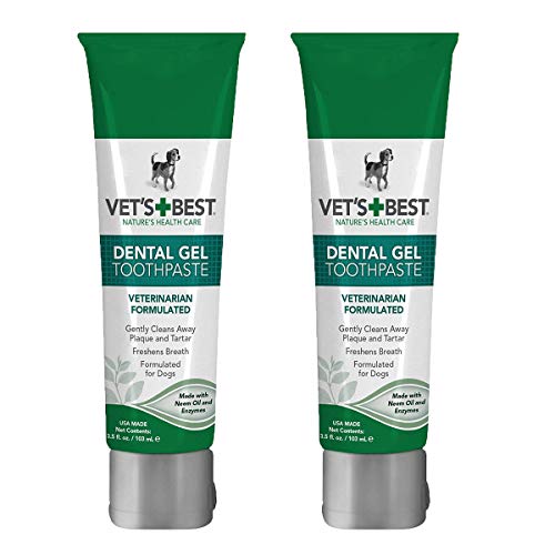 Vet's Best Enzymatic Dental Gel Toothpaste Dogs, USA Made (Toothpaste - 2 Pack)