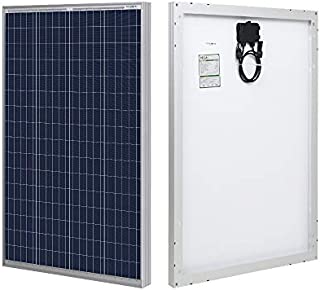 HQST 100 Watt Polycrystalline 12V Solar Panel with Solar Connectors High Efficiency Module PV Power for Battery Charging Boat, Caravan, RV and Any Other Off Grid Applications