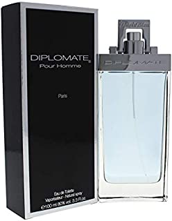 Paris Bleu Parfums Diplomate Pour Homme Paris EDT 3.3 Oz, Black, white