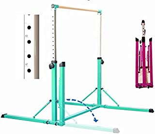 PreGymnastic Extra Stable Foldable & Movable Gymnastics Kip Bar/Junior Training Bar/Stainless Steel Regulating Arm & Strong Fiberglass Rail