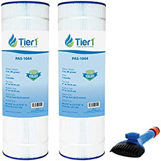 Tier1 Replacement for Hayward CX1750RE, C1900RE, StarClear Plus C8417, Filbur FC-1294, PA175, Waterway Pro Clean 175 Pool Filter Cartridge 2-Pack Bundle with Tier1 Wand Brush Filter Cleaner