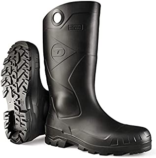 Dunlop 8677611 Chesapeake Boots with Safety Steel Toe, 100% Waterproof PVC, Lightweight and Durable Protective Footwear, Size 11