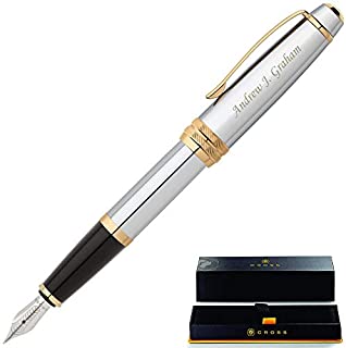 Cross Fountain Pen | Engraved/Personalized Cross Bailey Medalist Fountain Gift Pen. Custom Engraving Included