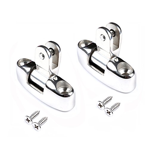 MxEol Boat Top Bimini Deck Hinge Swivel Side Mount Stainless Steel W/Screws Pair