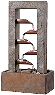 Kenroy Home Rustic Indoor Table Fountain ,19 Inch Height, 10 Inch Width, 6 Inch Ext. with Slate and Copper