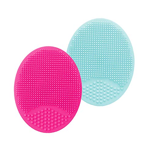 Silicone Face Brush Scrubber, Facial Cleansing Brush,Remove Dead Skin Toxins-Improves Lymphatic Functions, Exfoliates Stimulates Blood Circulation for Sensitive/Delicate/Dry Skin