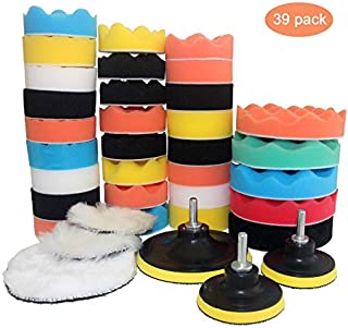 39PCS Car Foam Drill Polishing Pad Kit, 7-5