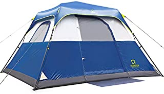 QOMOTOP Camping Tent for 10 Person, Instant Set-Up Within 1 Minute, 14'x10' Cabin Tent with Rain-Fly and Carry Bag, IP60 Waterproof Due to 600mm PU Coating Material, Blue