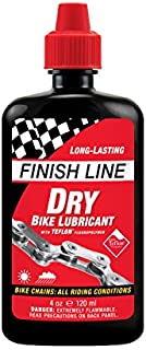 Finish Line Dry Bicycle Chain Lube with Teflon - 4oz Squeeze Bottle