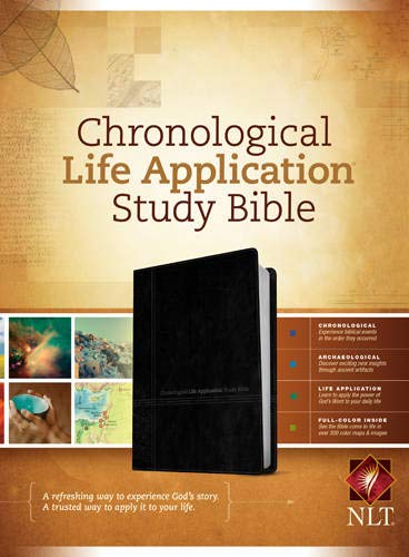 NLT Chronological Life Application Study Bible, TuTone (LeatherLike, Black/Onyx)