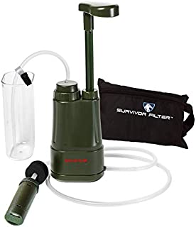 Survivor Filter Pro - Hand Pump Camping Water Filter - Emergency Water Filter for Camping, Hiking, Travel, & Survival