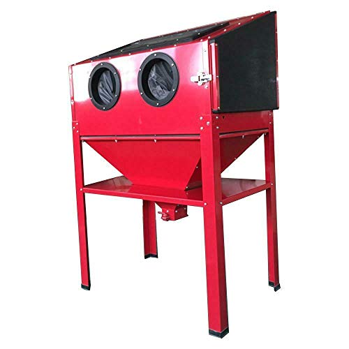 Parts-Diyer 60 Gallon Bench Top Air Sandblasting Cabinet Sandblaster Blast Large Cabinet Air Sand Blaster w/Spray Gun Steel