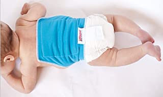 Blowout Blocker Diaper Extension for Disposable Diapers (Blue) - Catch Up The Back Diaper Blowout Leaks! Works with Pampers, Huggies, Luvs, or Any Other Brand. Use with Diaper Size Newborn and up.