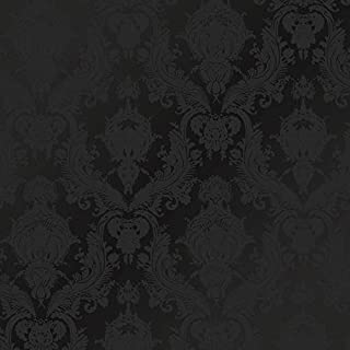 Tempaper Black Velvet Damsel | Designer Removable Peel and Stick Wallpaper