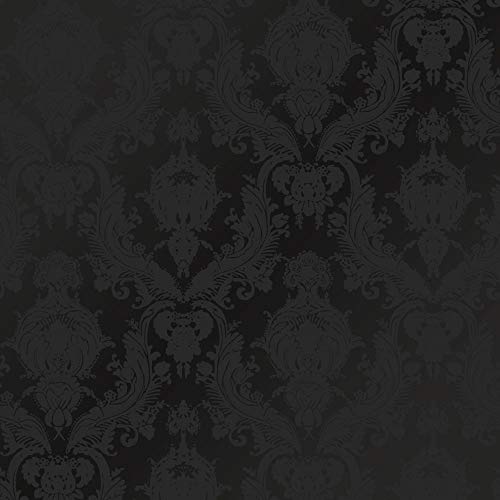 Tempaper Black Velvet Damsel | Designer Removable Peel and Stick Wallpaper