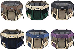 EliteField 2-Door Soft Pet Playpen, Exercise Pen, Multiple Sizes and Colors Available for Dogs, Cats and Other Pets (62